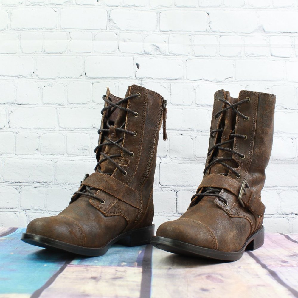 UGG Australia Marela Combat Lace Up Boots Size 8.5 - Picture 2 of 10